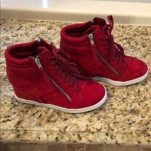 Rock & Republic Wedges. Red. Size W 6. Worn once